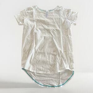 Ivivva By Lululemon Girls White Short Sleeve Athletic Activewear T-shirt Size 8